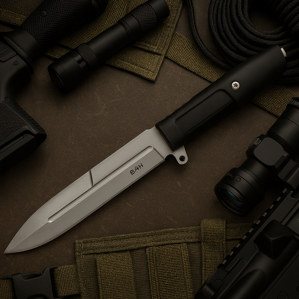 Kariškas šturmo peilis su plastikiniu dėklu - BSH