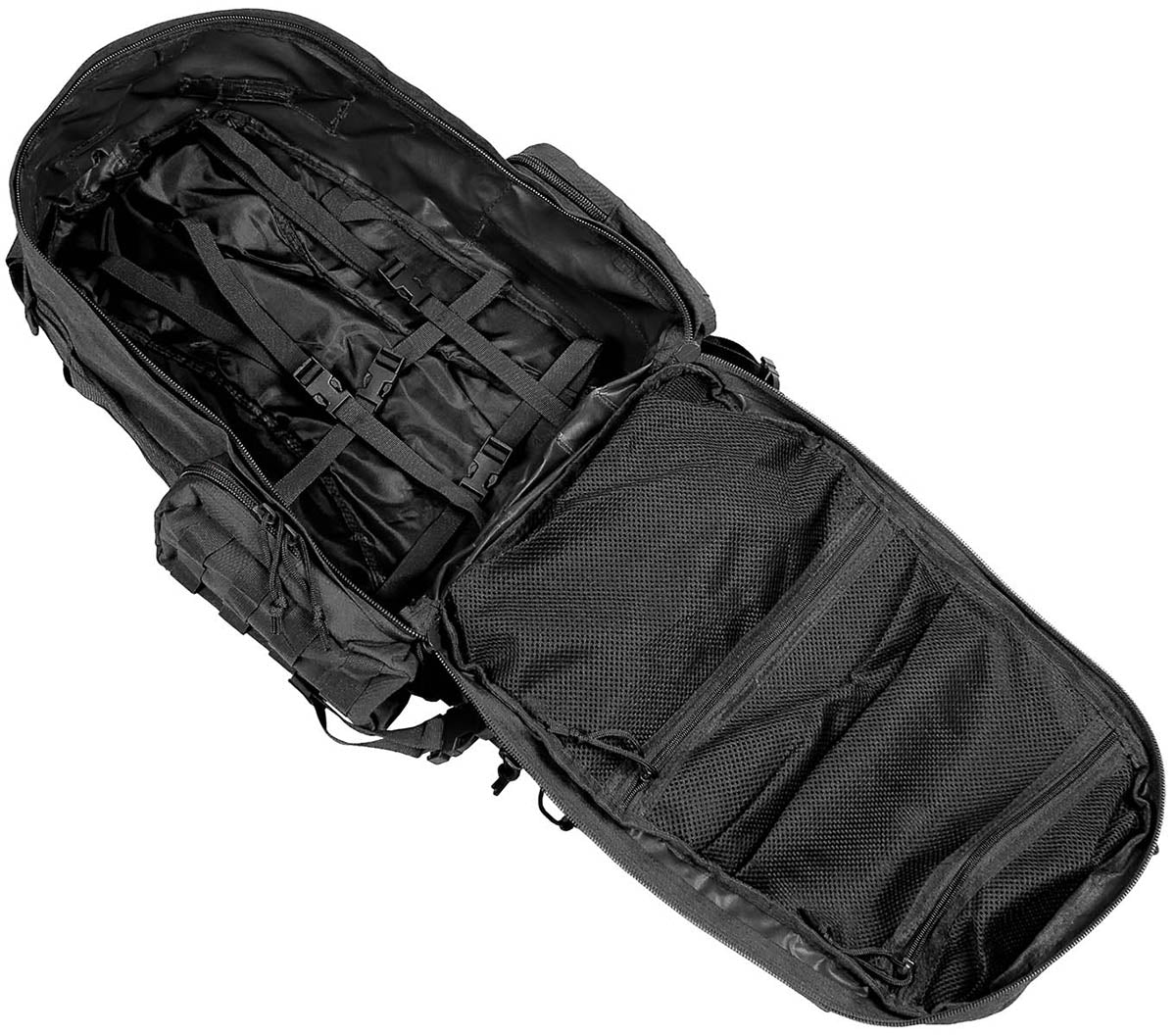 Kariška kuprinė 45L "Tactical-Modular" Juoda - MFH