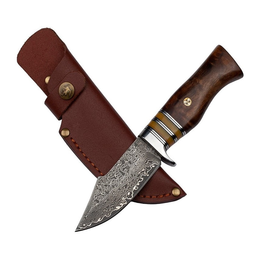 Medžioklinis peilis iš Damasko plieno TAKOMA