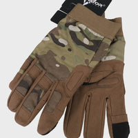 Taktinės pirštinės su paminkštinimais ir Rip-Stop Multicam - DOMINATOR