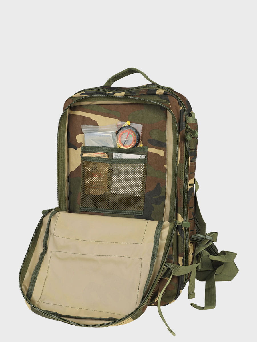 Taktinė kuprinė Warrior Laser Cut 36L Woodland - DOMINATOR